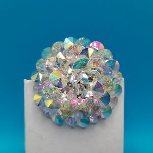 Vintage Un-Signed Vendome Aurora Borealis AB Crystal Rhinestone Brooch Pin